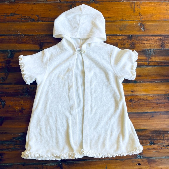 White Terry Cloth Swimsuit Cover Up - Picture 1 of 5